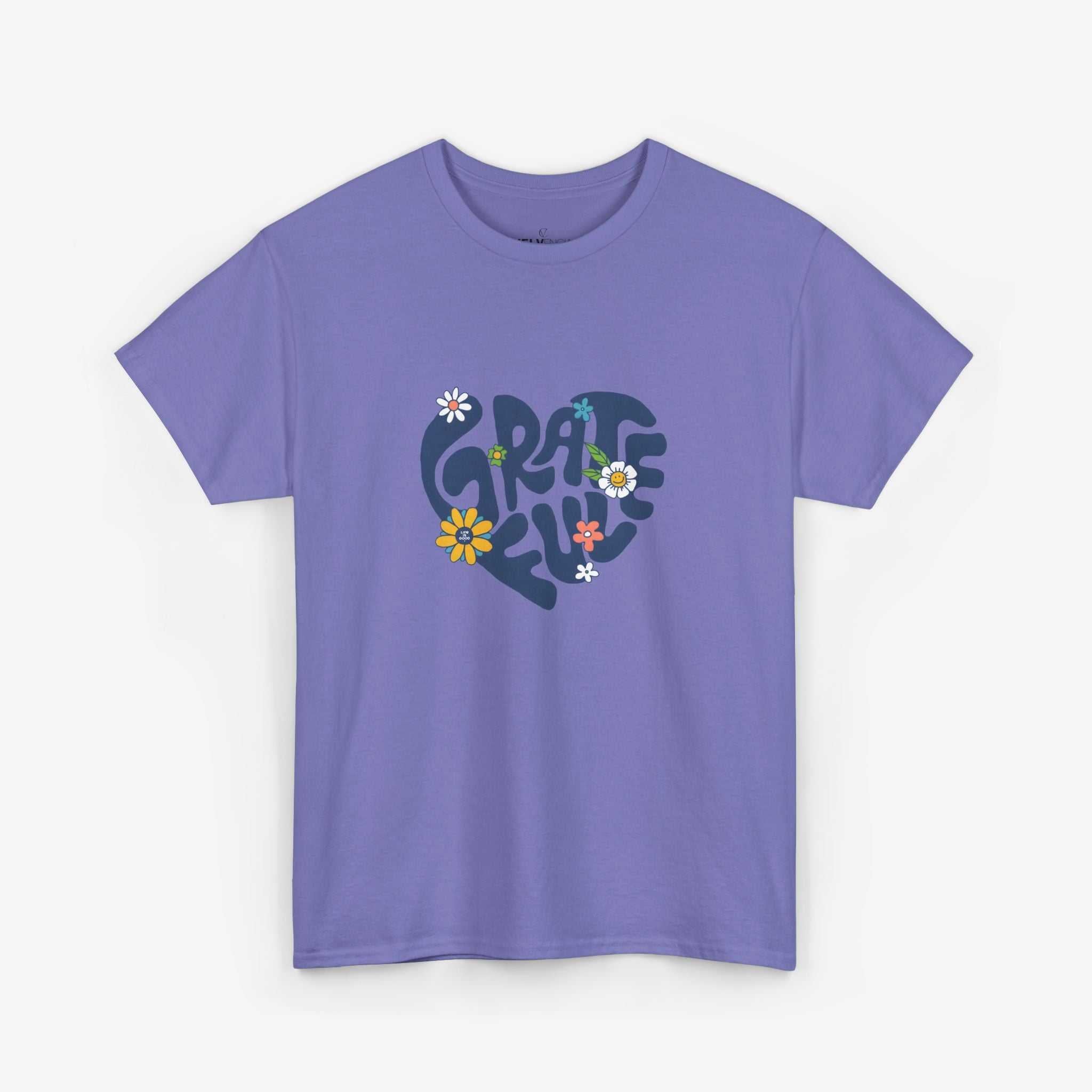 Grateful Heart Unisex Heavy Cotton Tee - Feel Good Apparel for Positivity Lovers