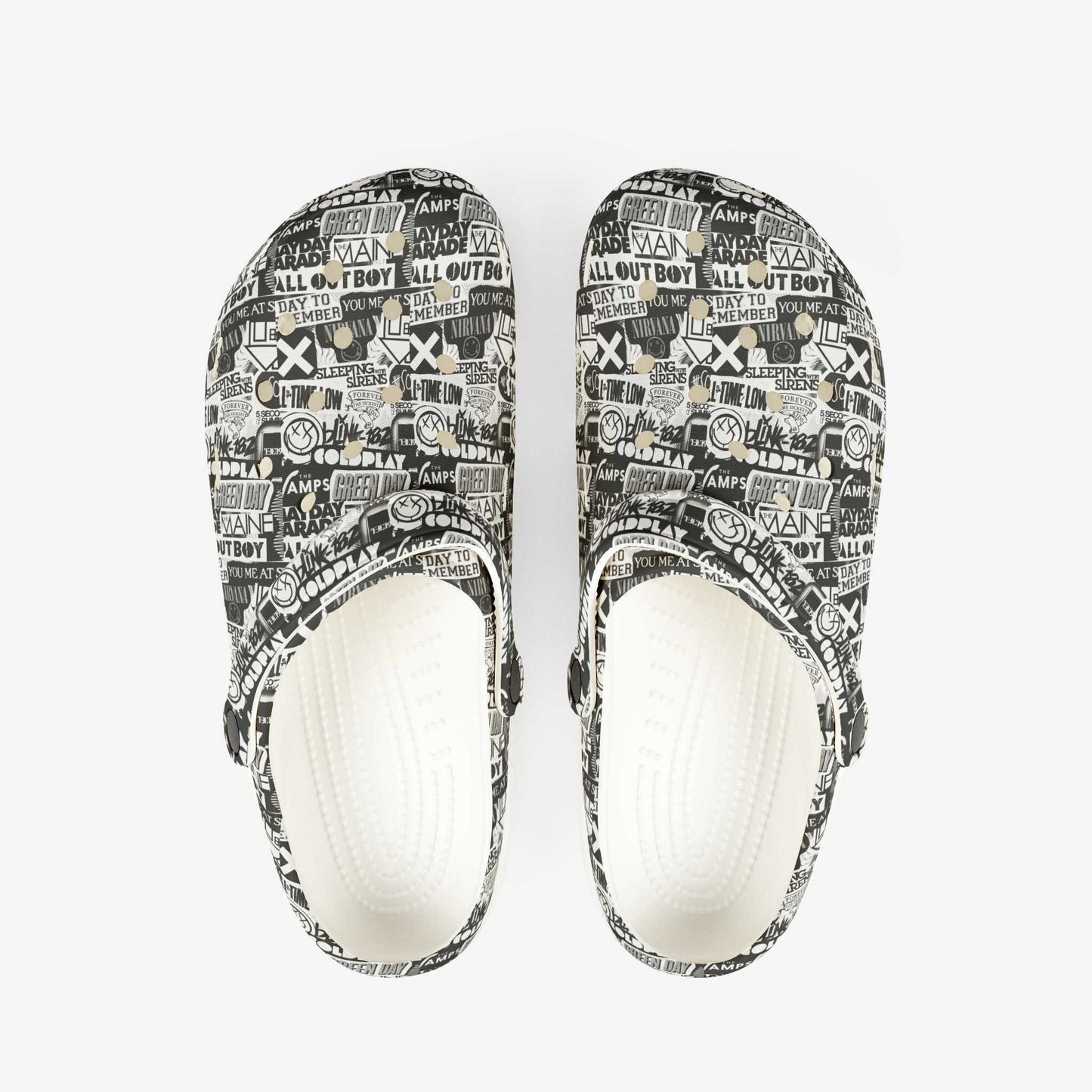 Trendy Clogs with Graffiti Design