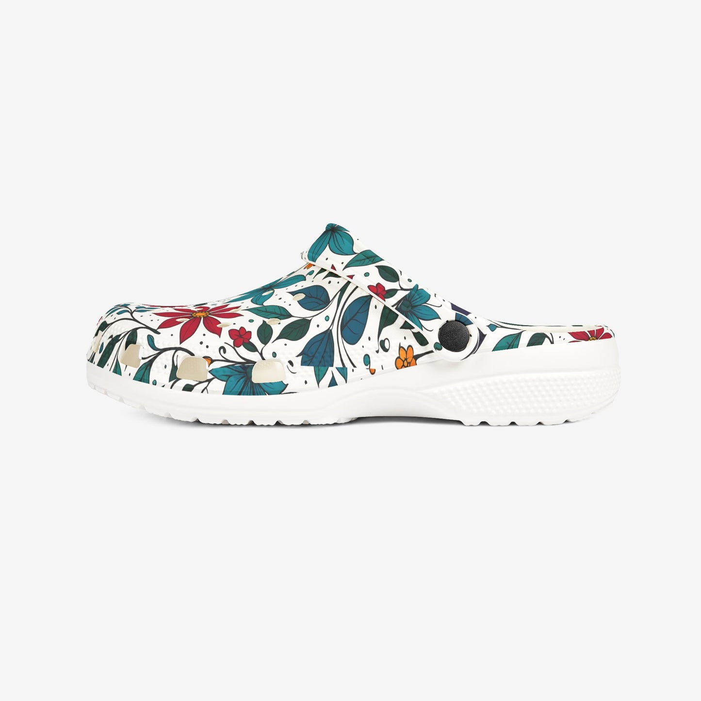 Flowers Print Clogs