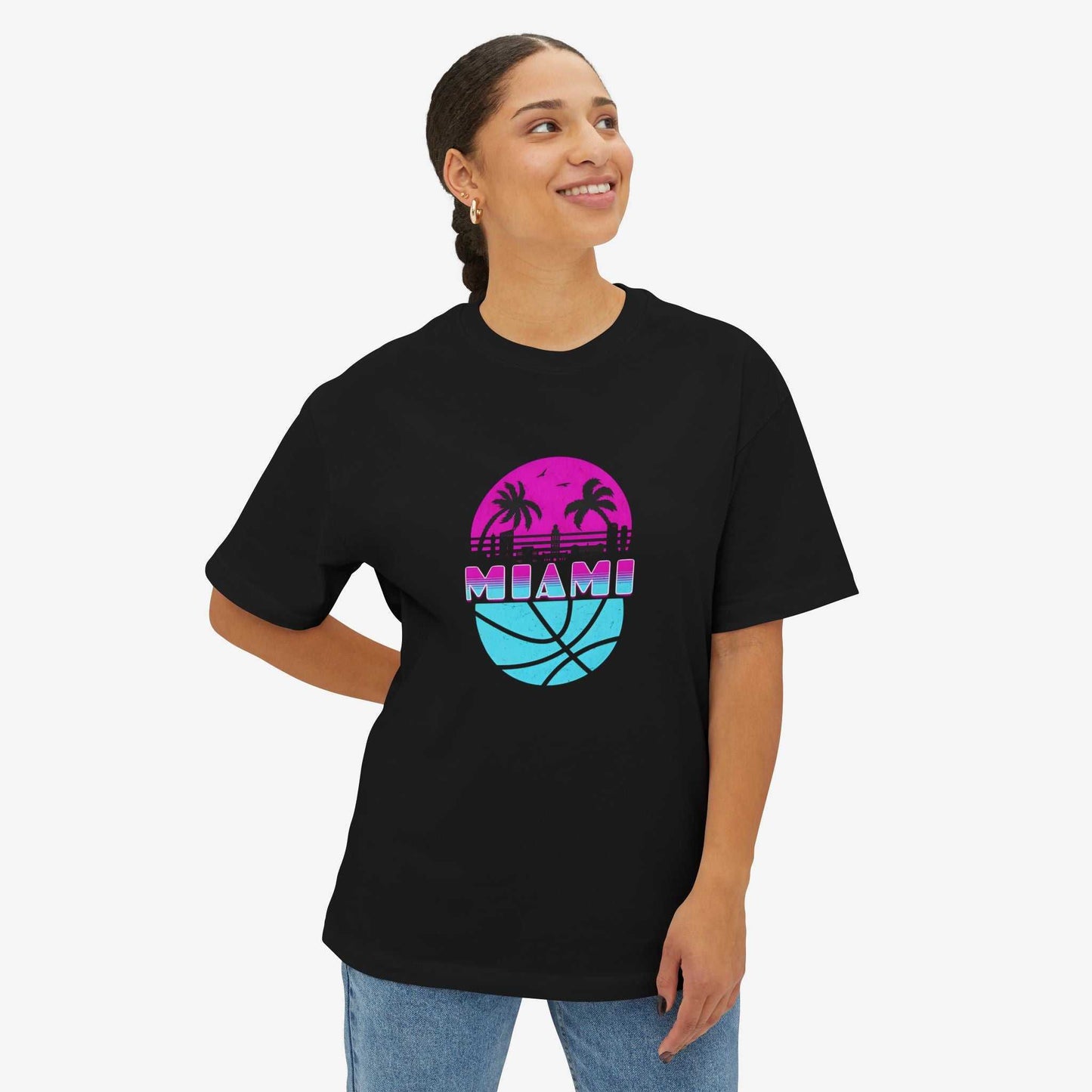 Miami Vibes Unisex Oversized Boxy Tee