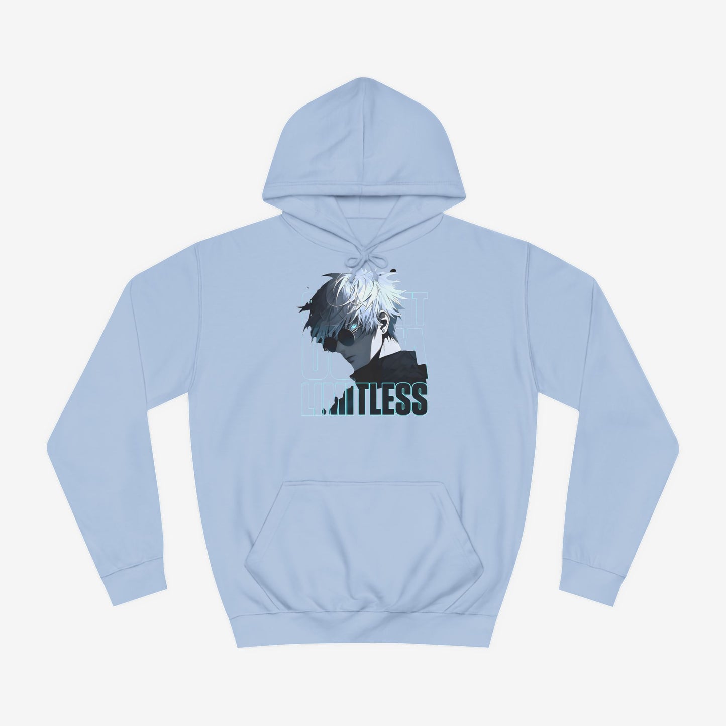 Anime Graphic Hoodie Sky Blue XS