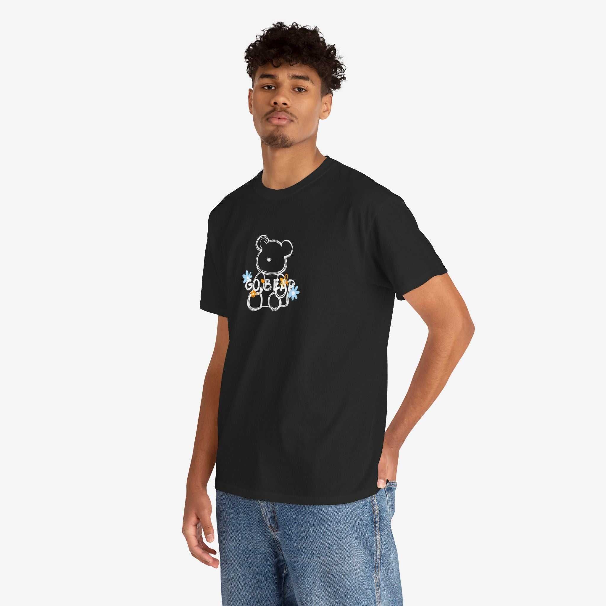 Cute Teddy Bear Graphic Unisex Heavy Cotton Tee