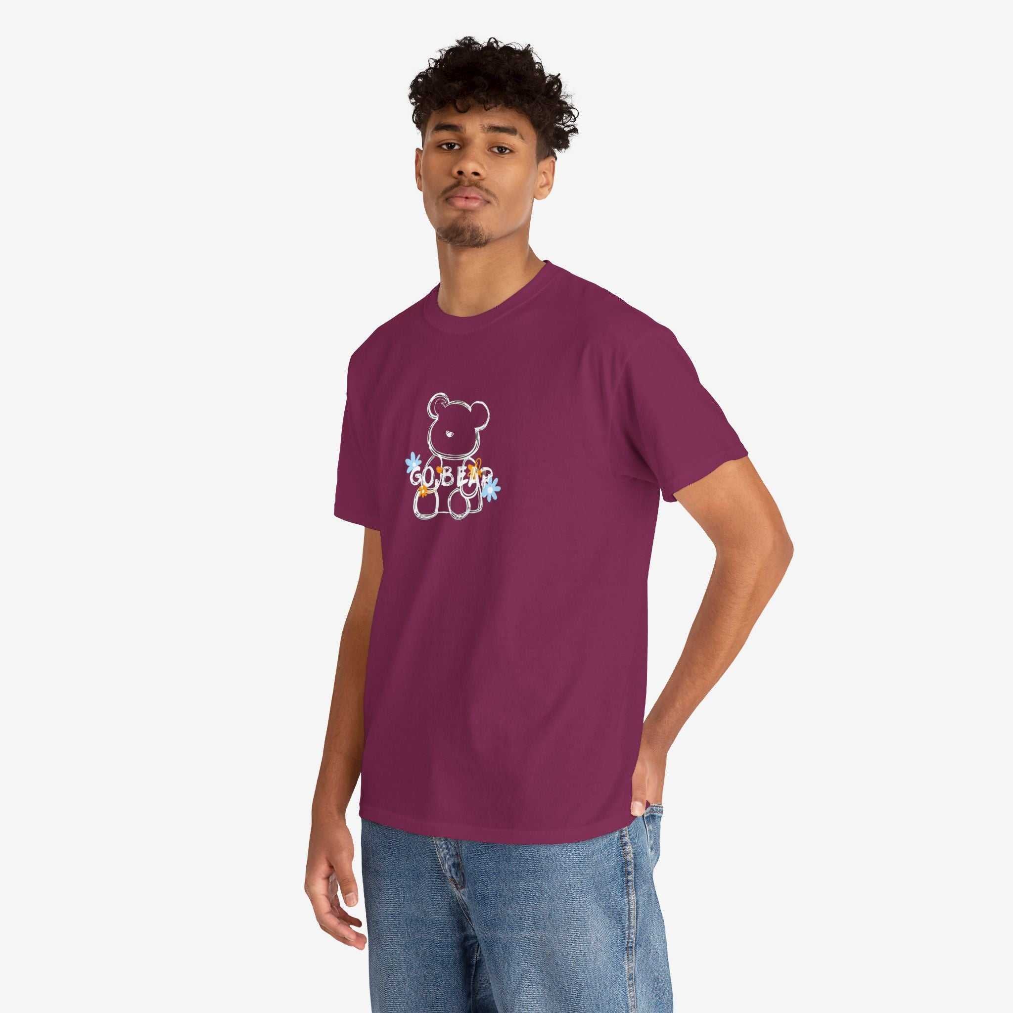 Cute Teddy Bear Graphic Unisex Heavy Cotton Tee
