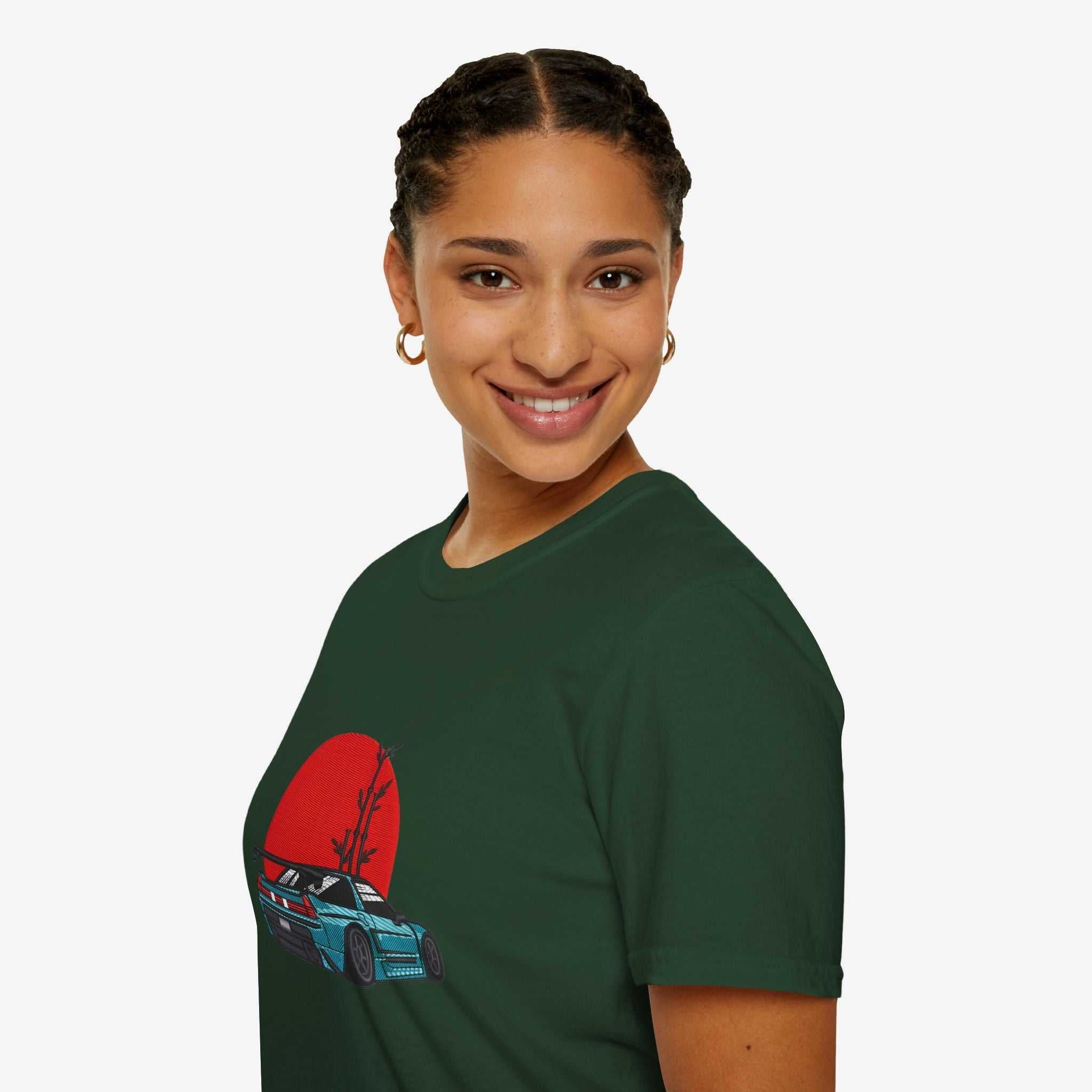 Retro Car Graphic Unisex T-Shirt - Vintage Sunset Design