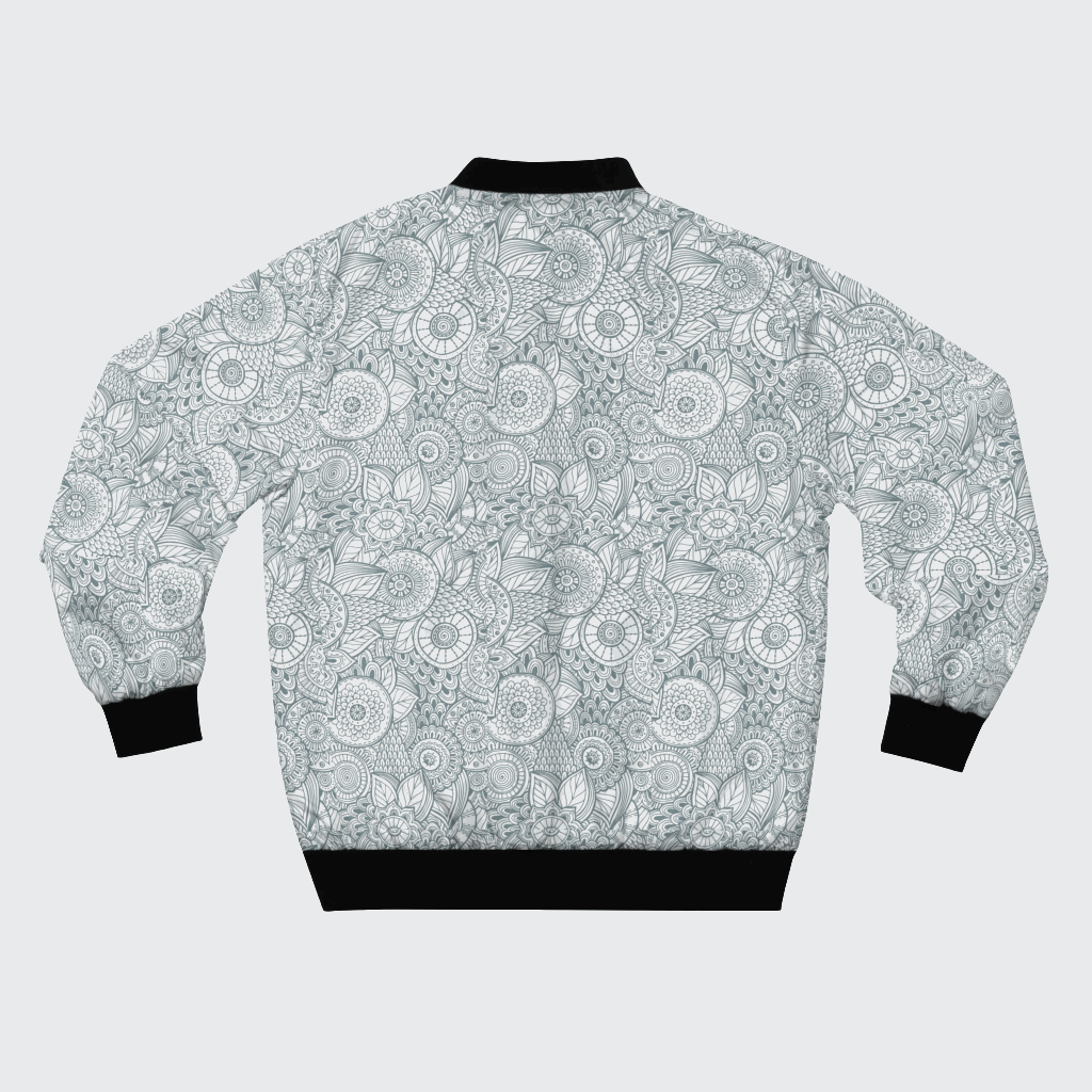 Men's Floral Pattern Bomber Jacket for Stylish Casual Wear