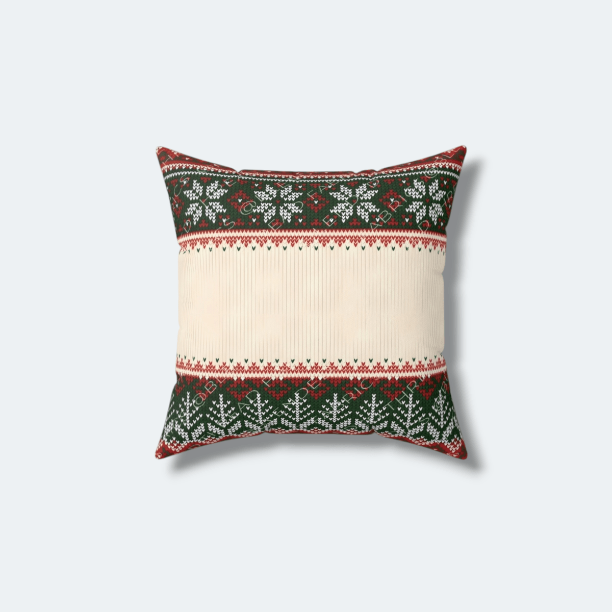 Christmas Spun Polyester Square Pillow All Over PrintBedBedding