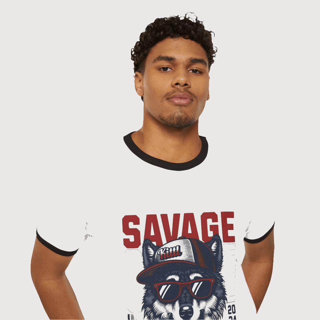 Custom T-Shirt Savage Design CottonCrew neckDTG