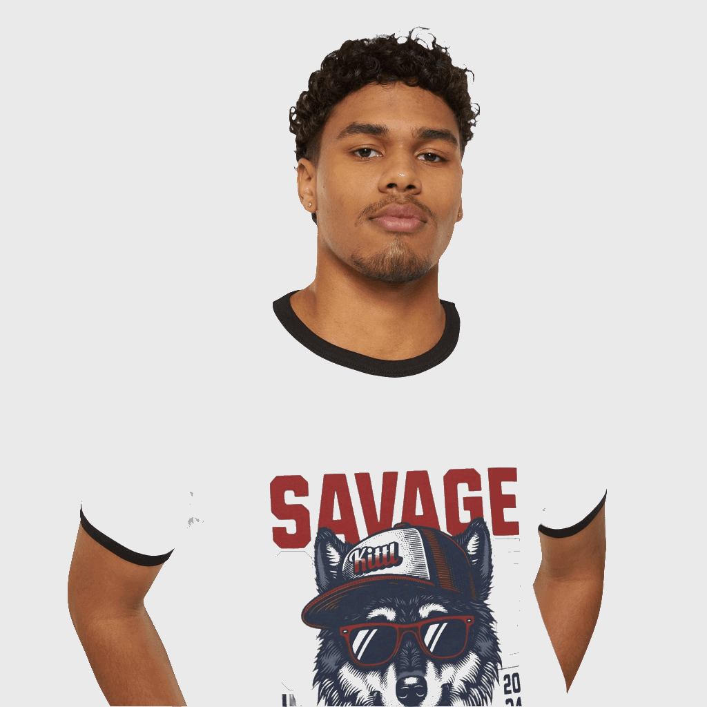 Custom T-Shirt Savage Design CottonCrew neckDTG