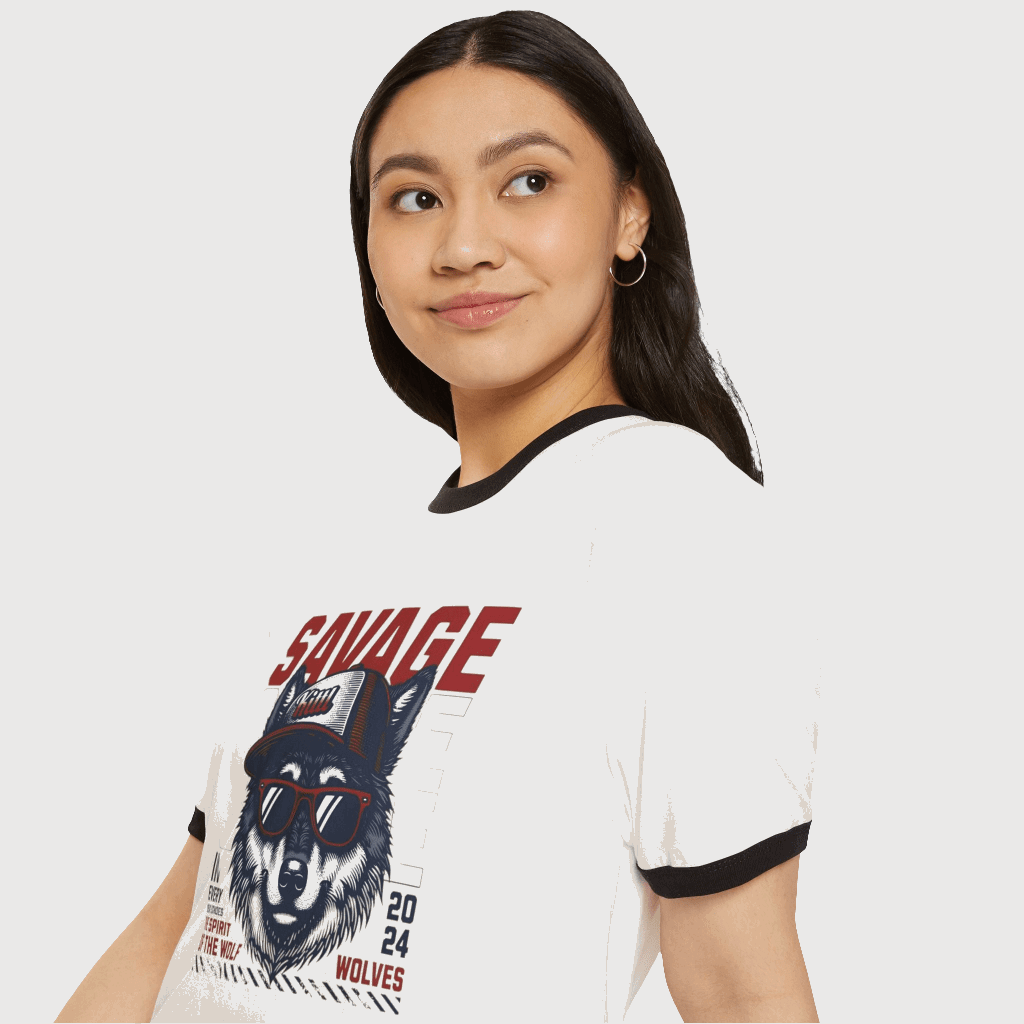 Custom T-Shirt Savage Design CottonCrew neckDTG