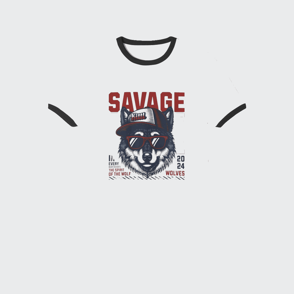 Custom T-Shirt Savage Design CottonCrew neckDTG