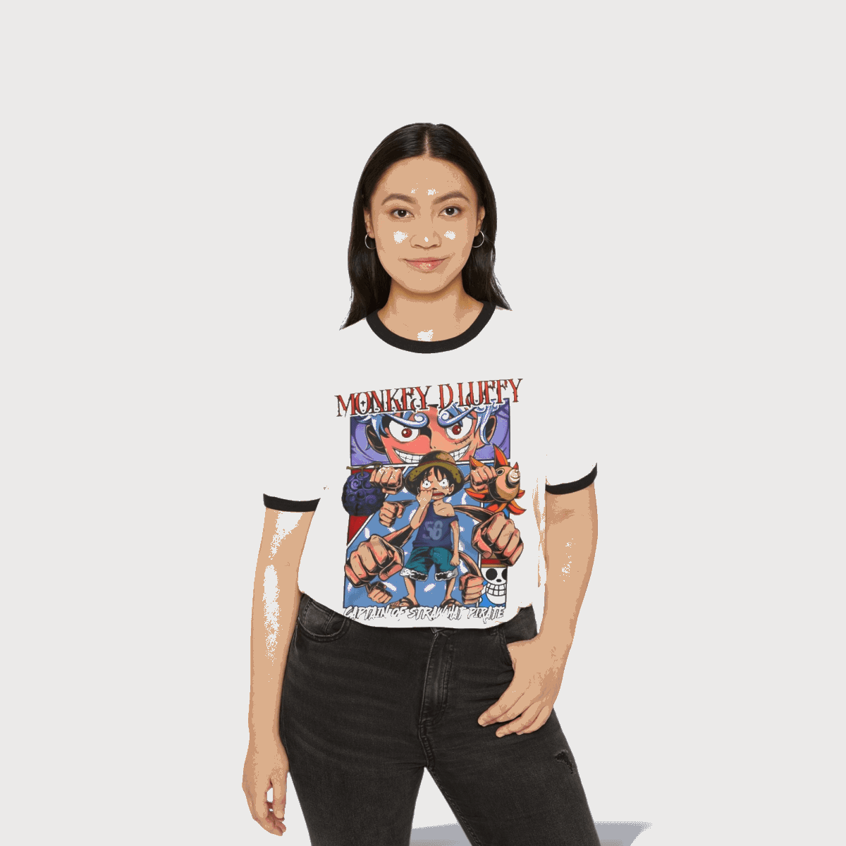 Luffy Custom T-Shirt CottonCrew neckDTG