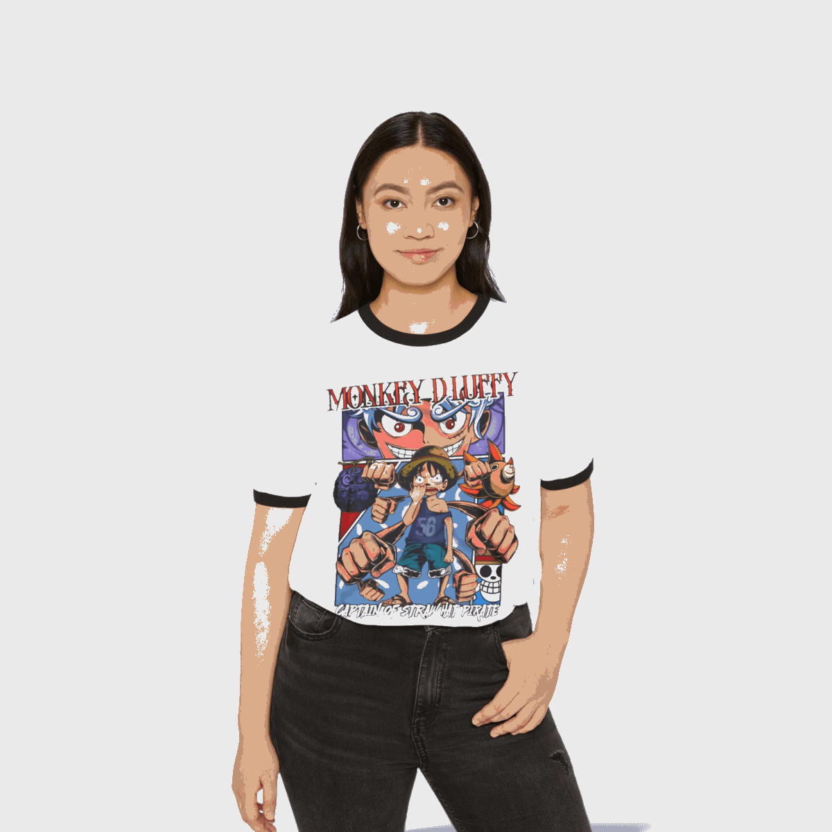 Luffy Custom T-Shirt CottonCrew neckDTG