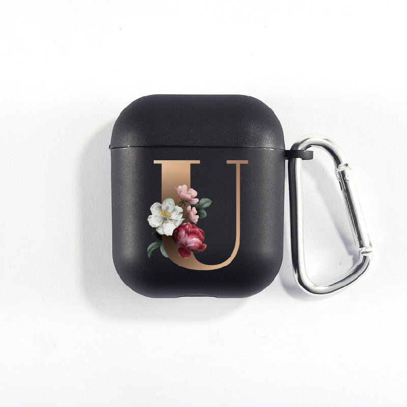 Matte Black Alphabet Airpods Case 2nd generation coverAirpods coversCases