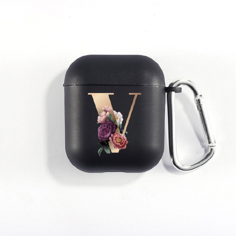 Matte Black Alphabet Airpods Case 2nd generation coverAirpods coversCases