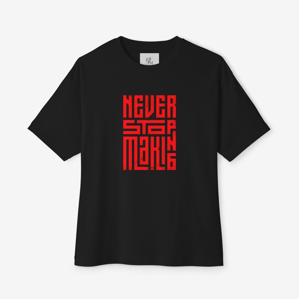 NEVER STOP MAKING Oversized T-Shirt CottonCrew neckDTG