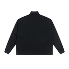 Half-Zip Rolled Edge Fleece Sweatshirt