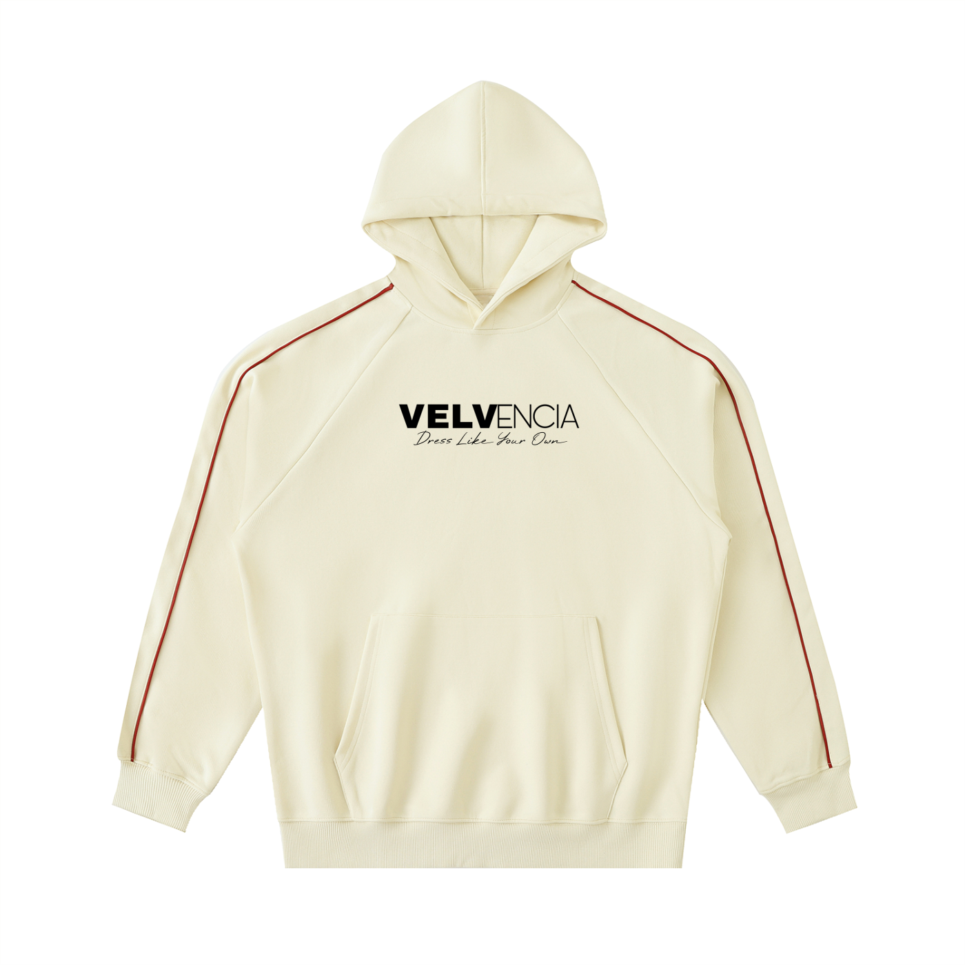 Contrast Piping Raglan Hoodie