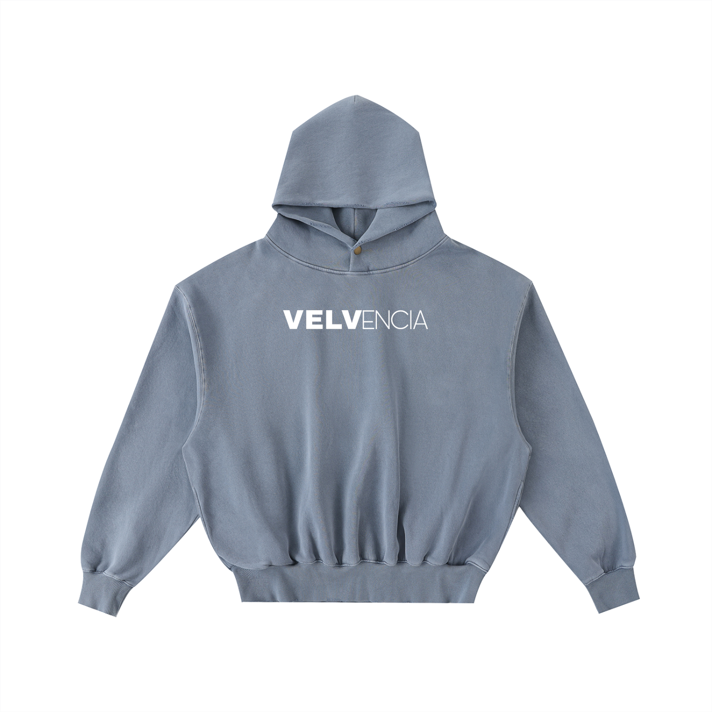 Frayed Enzyme Washed Fleece Hoodie