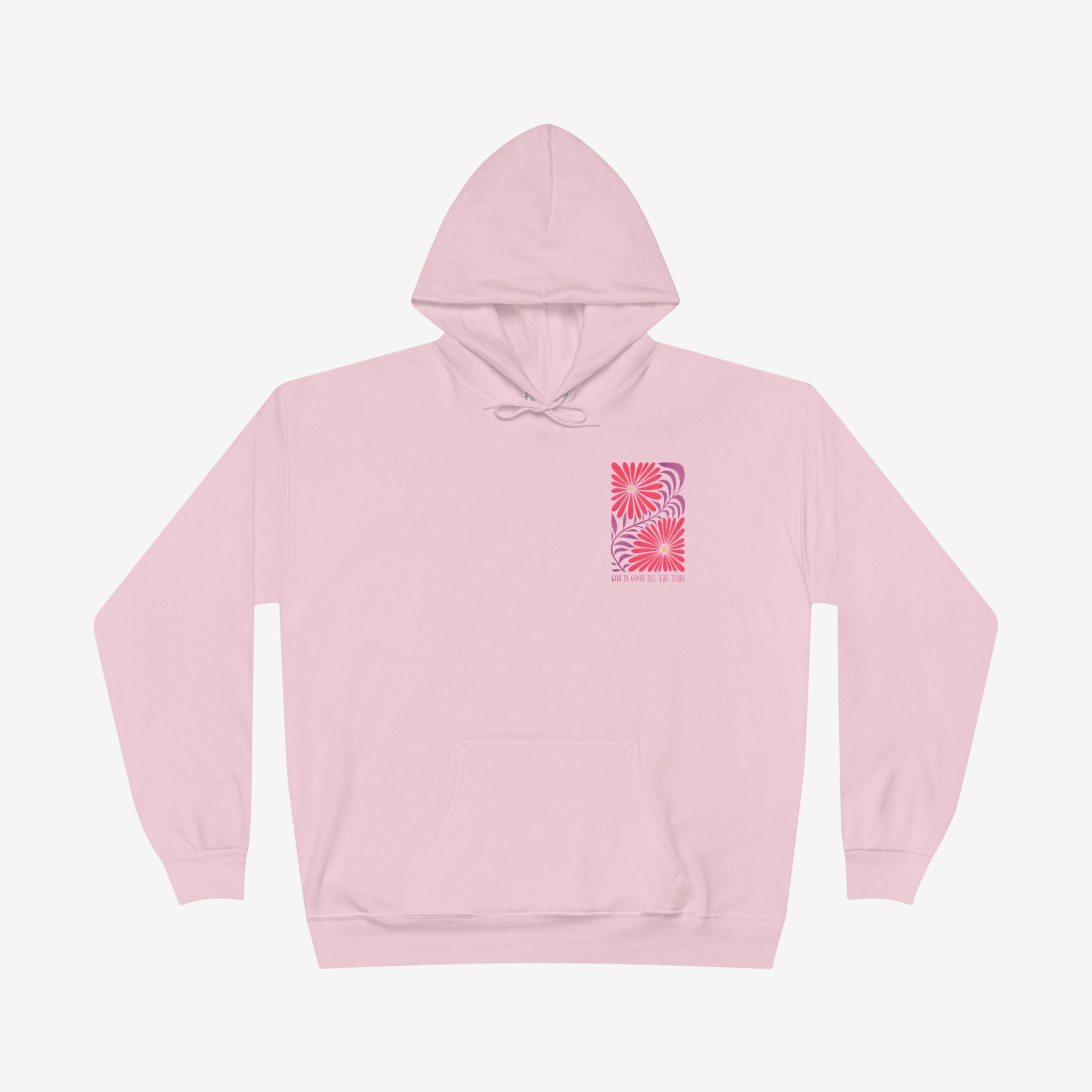 Eco-Friendly Floral God is Good Hoodie - Unisex Pullover Sweatshirt