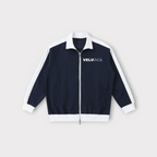 Contrast Trim Stand Collar Jacket