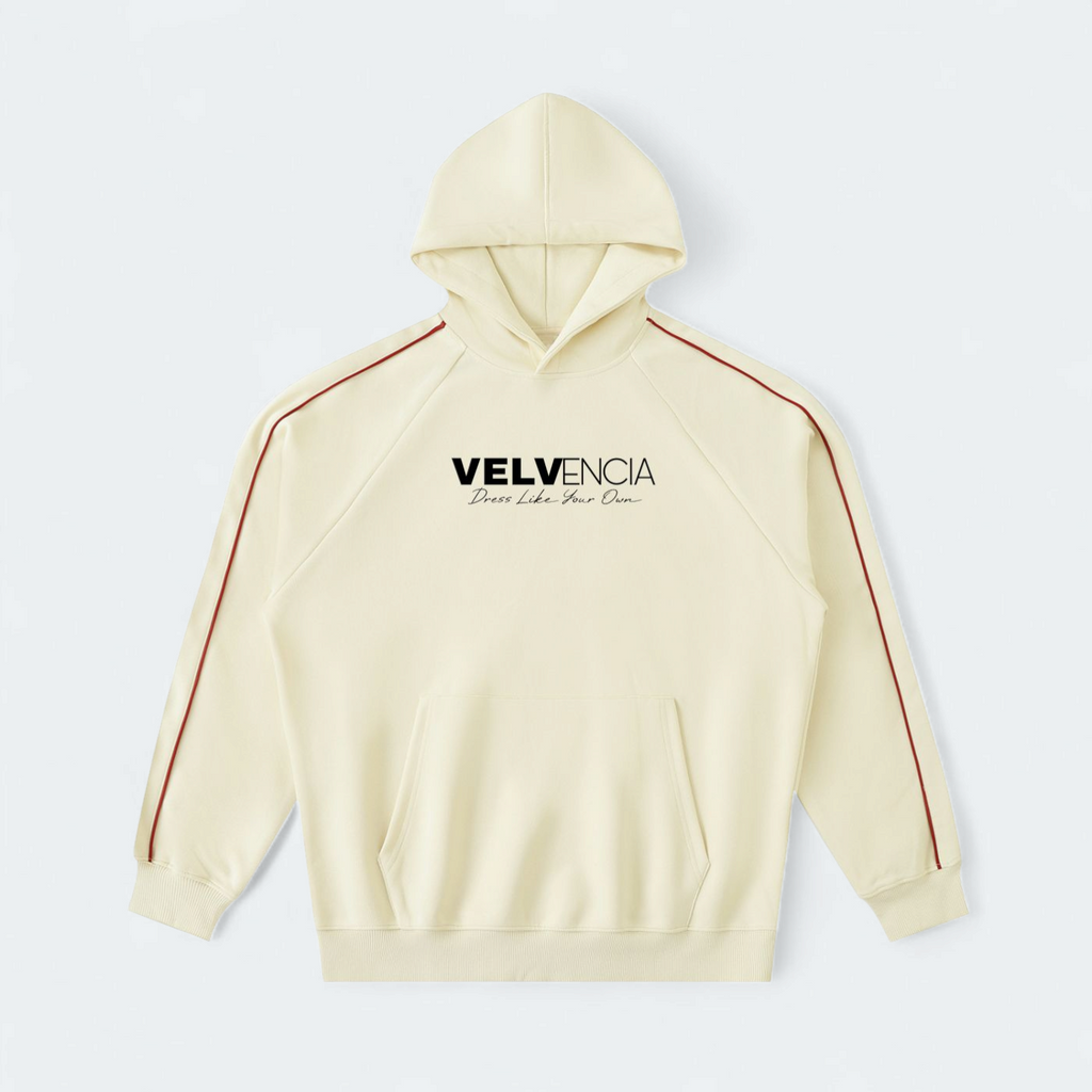 Contrast Piping Raglan Hoodie