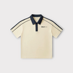 Contrast Collar Short-Sleeve Polo Shirt