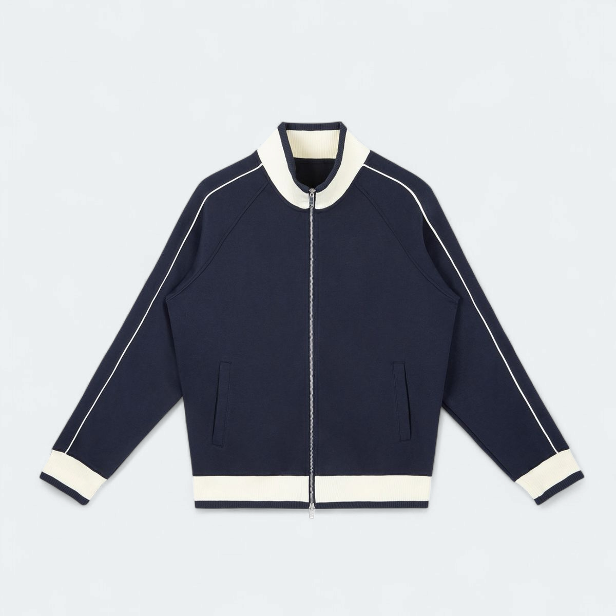 Color Block Raglan Sleeve Zip Track Jacket