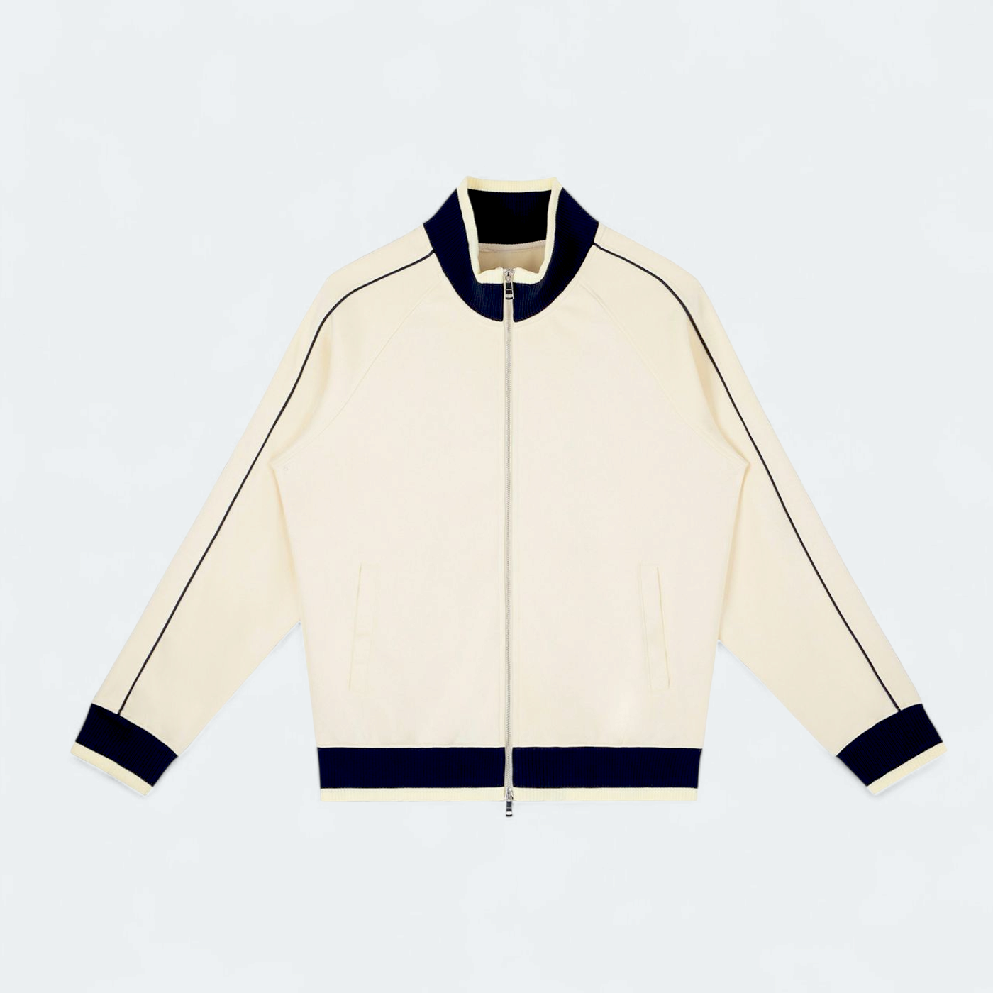 Color Block Raglan Sleeve Zip Track Jacket