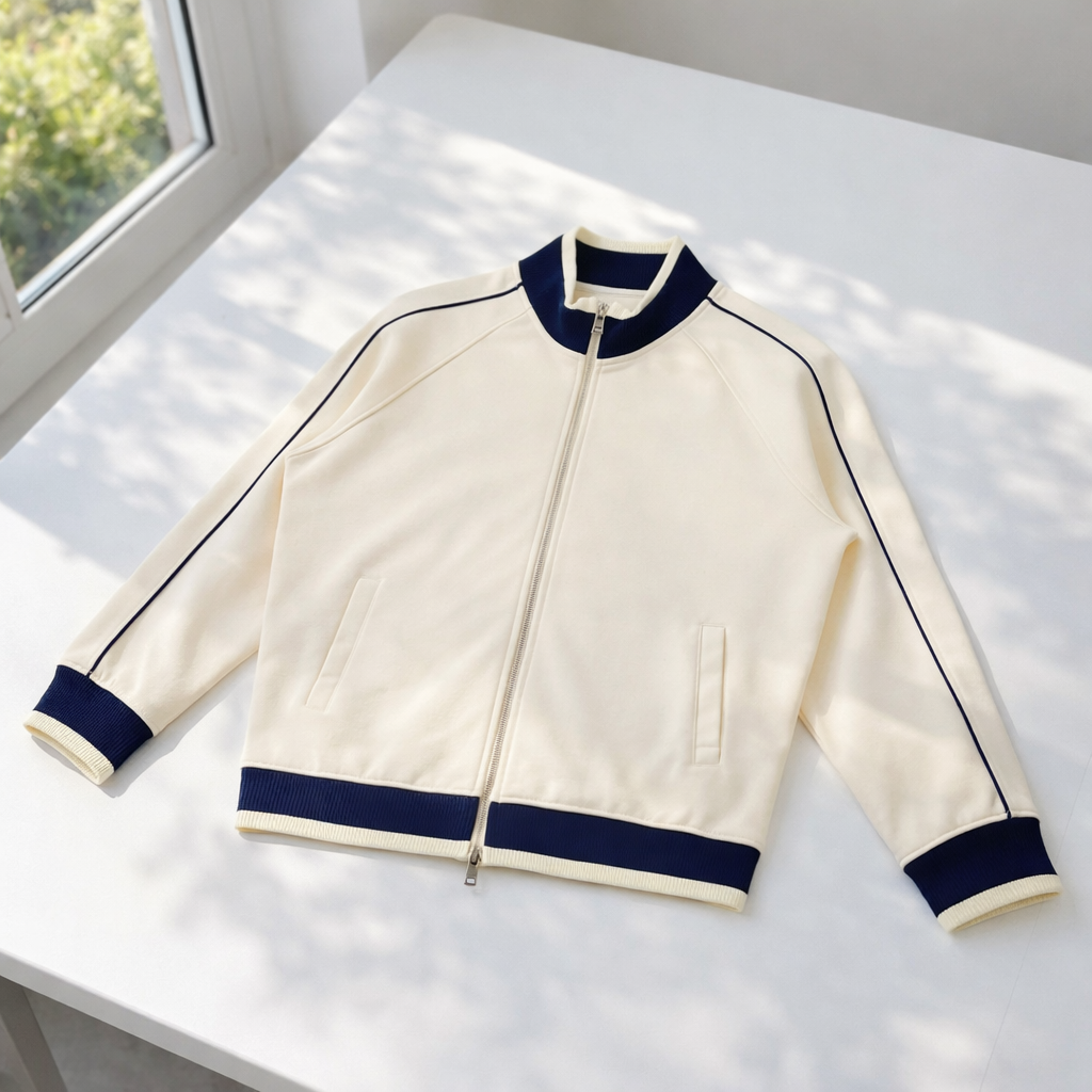 Color Block Raglan Sleeve Zip Track Jacket