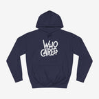 Who cares Custom Hoodie Design Oxford Navy XS 
