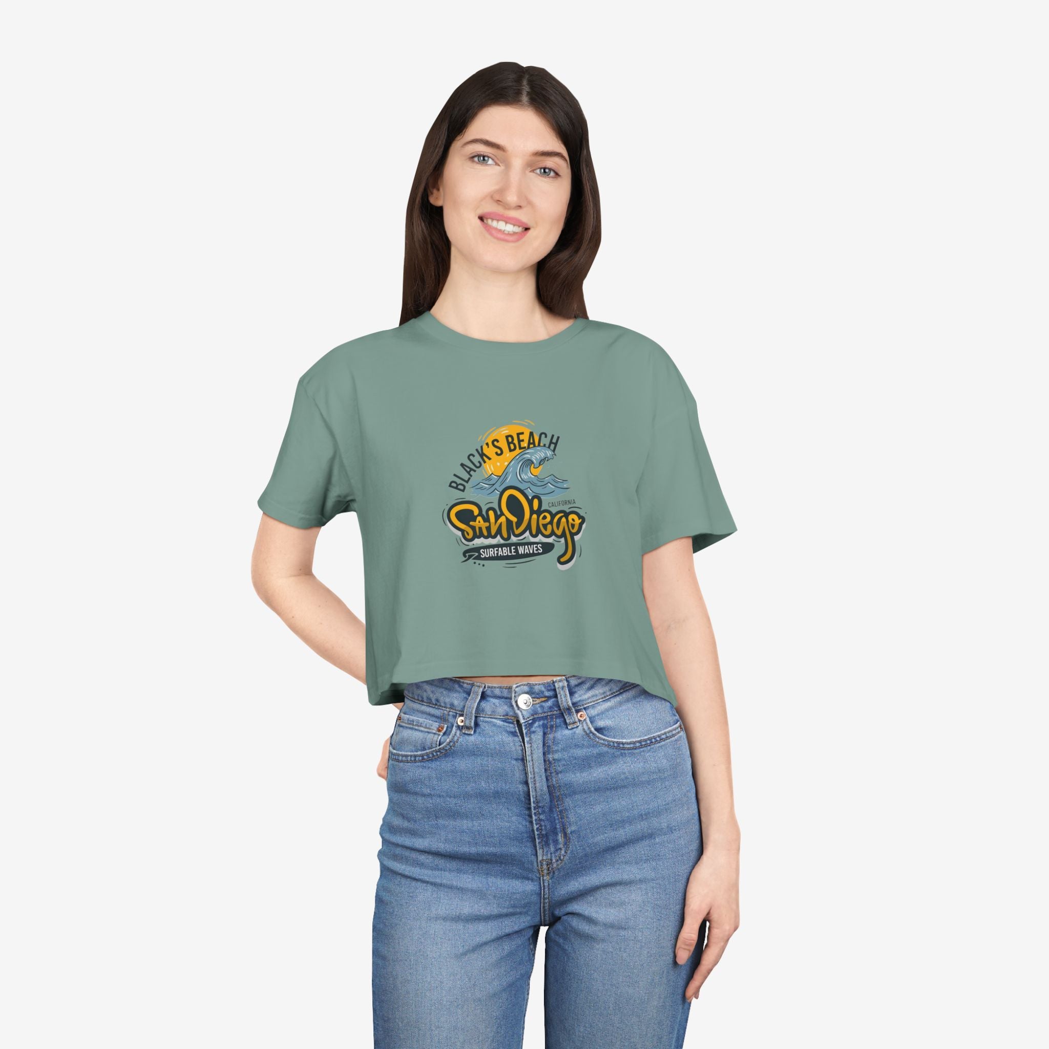 Beach Vibes Crop Tee