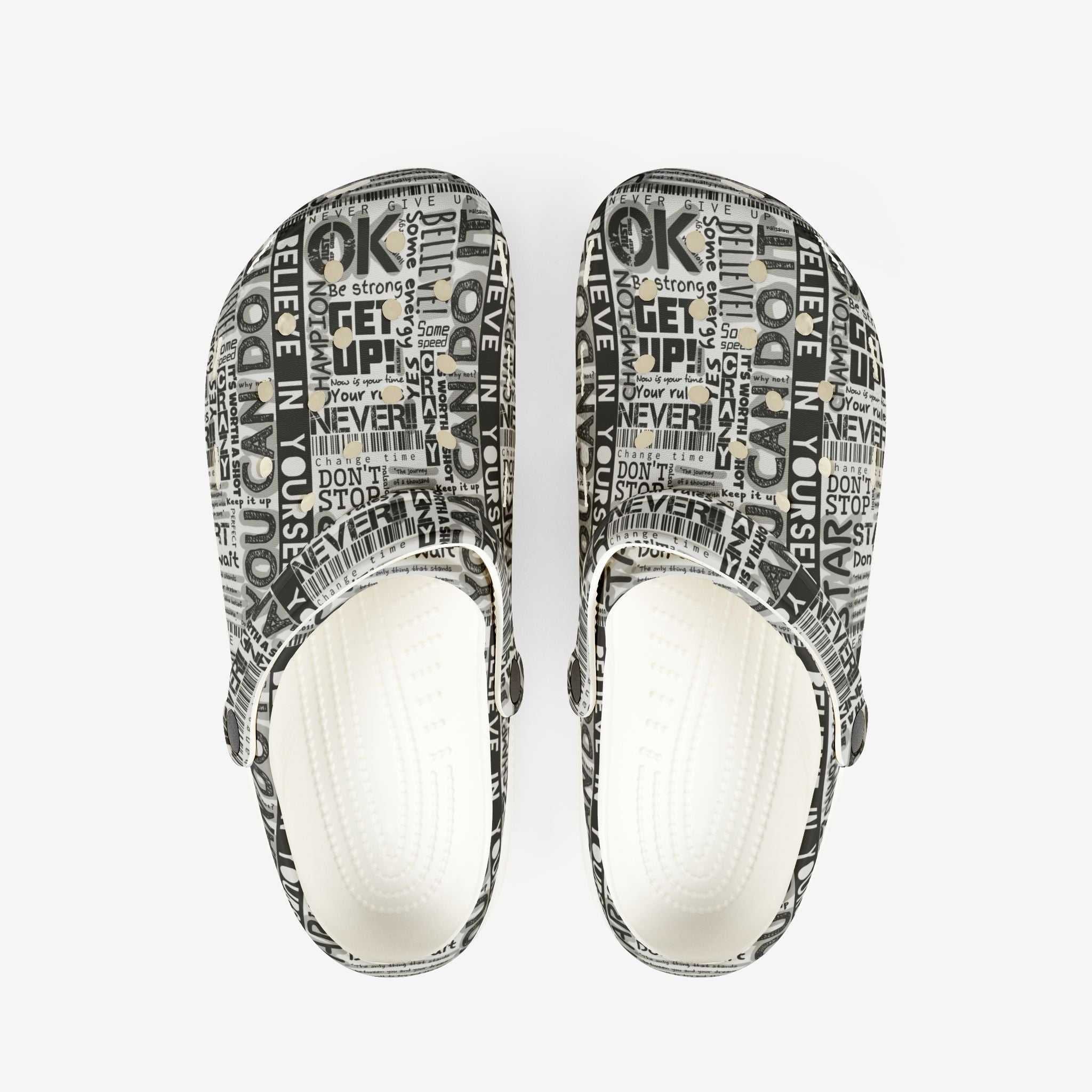 Motivational EVA Foam Rubber Shoes - Comfort & Inspiration for Every Step