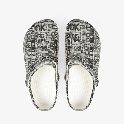 Motivational EVA Foam Rubber Shoes - Comfort & Inspiration for Every Step