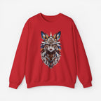 Cat Mandalas Sweatshirt Red S 