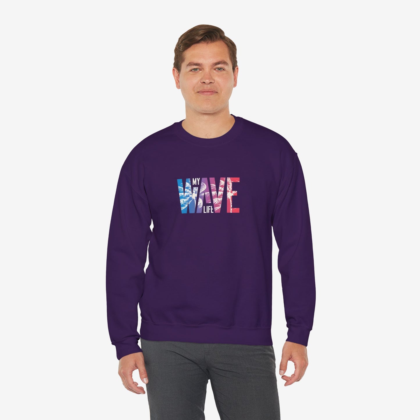 Unisex Heavy Blend™ Wave Sweatshirt - Cozy Ocean Vibe Apparel for Beach Lovers