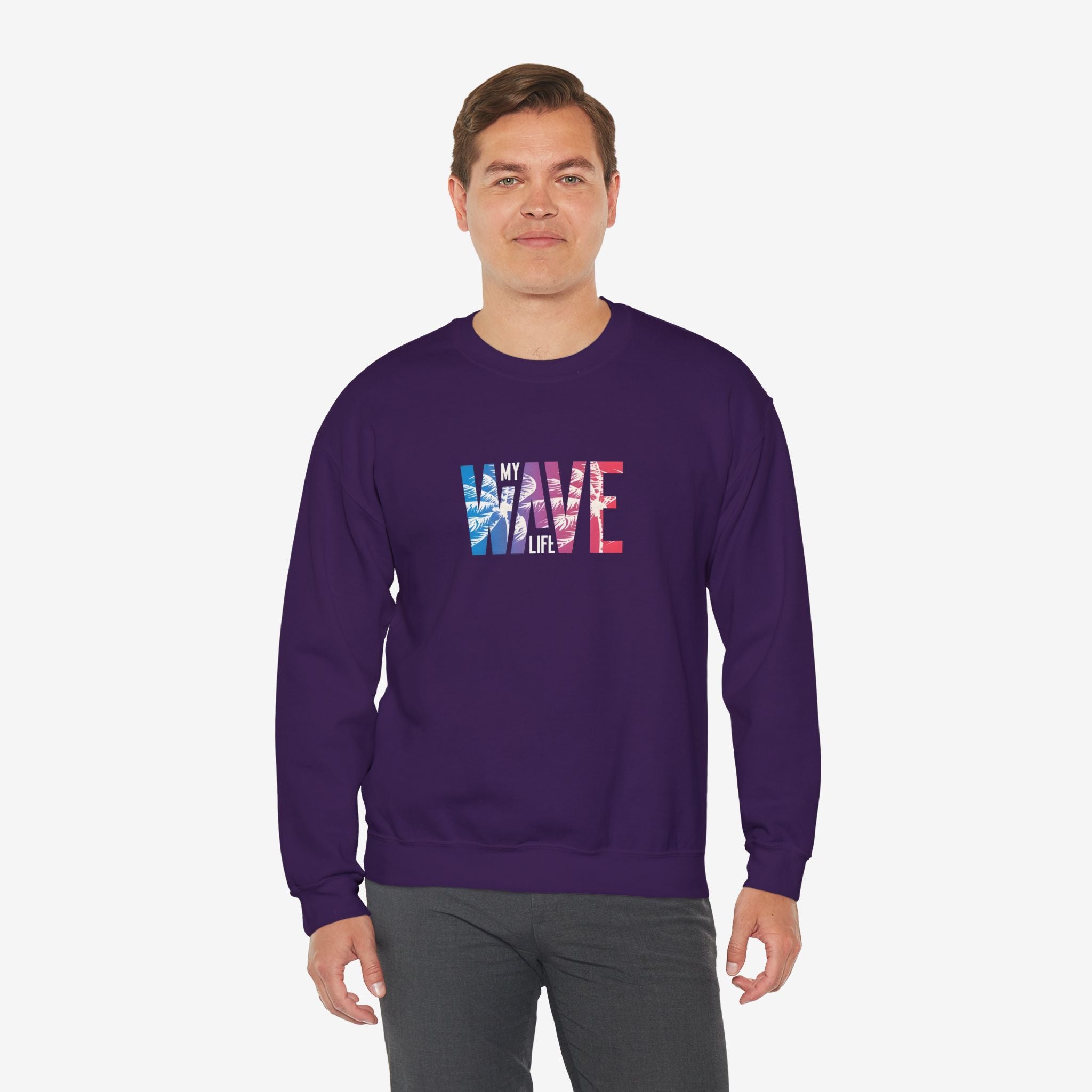 Unisex Heavy Blend™ Wave Sweatshirt - Cozy Ocean Vibe Apparel for Beach Lovers