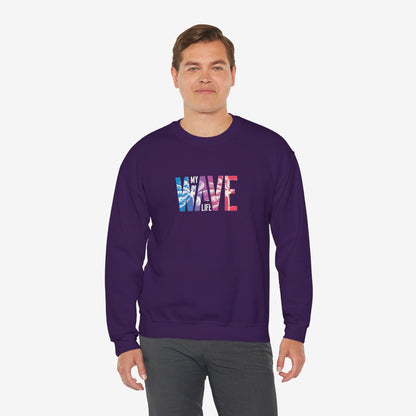 Unisex Heavy Blend™ Wave Sweatshirt - Cozy Ocean Vibe Apparel for Beach Lovers