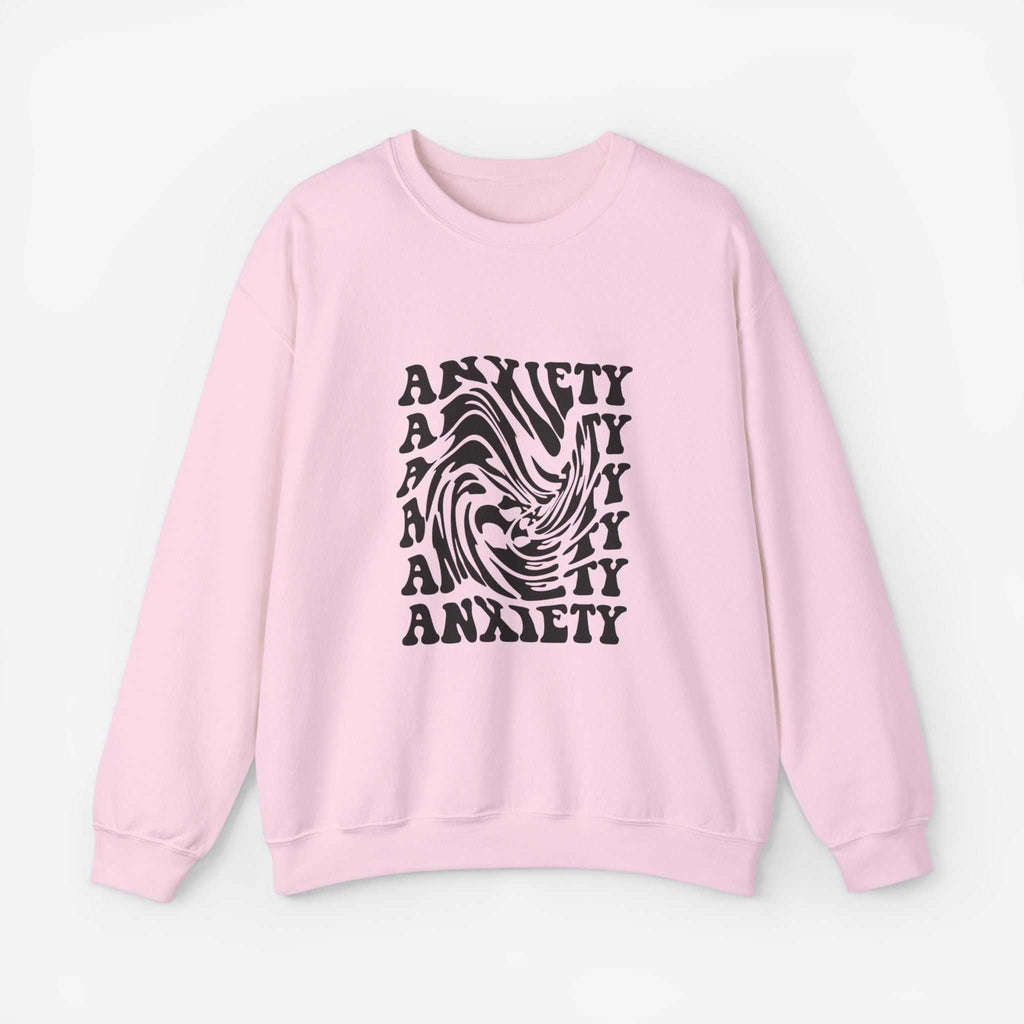 Unisex Anxiety Art Crewneck Sweatshirt - Heavy Blend, Stylish Comfort for Mental Health Awareness
