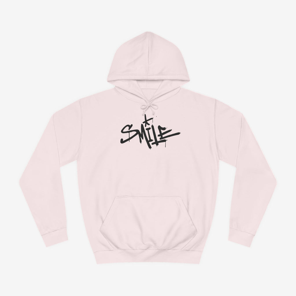 Smile Custom Hoodie Design Baby Pink XS 