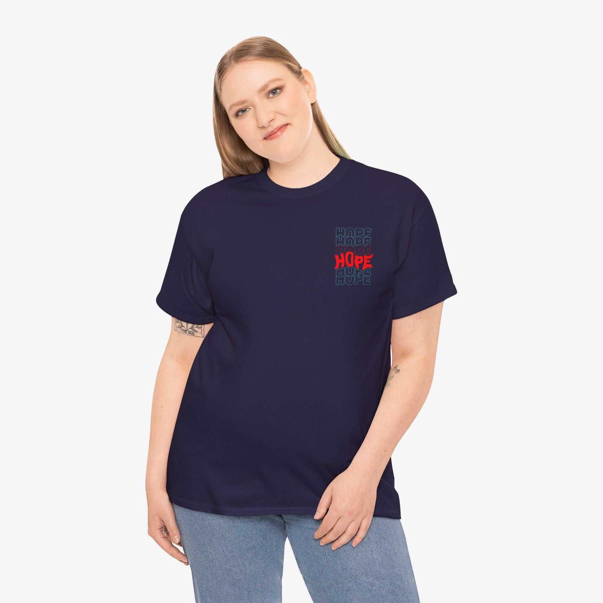 Inspirational Unisex Heavy Cotton Tee - 'Hope' Graphic Shirt