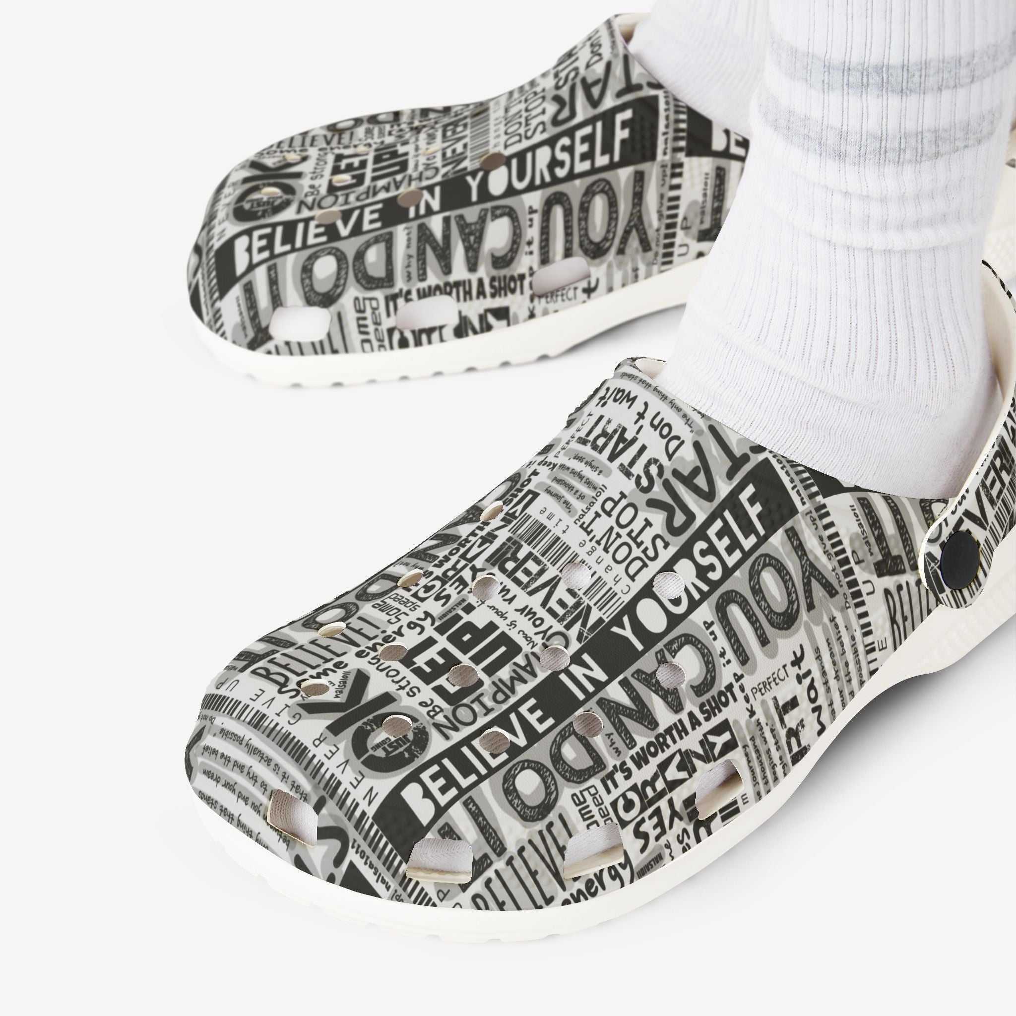 Motivational EVA Foam Rubber Shoes - Comfort & Inspiration for Every Step