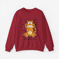 Tiger Cartoon Sweatshirt Antique Cherry Red S 