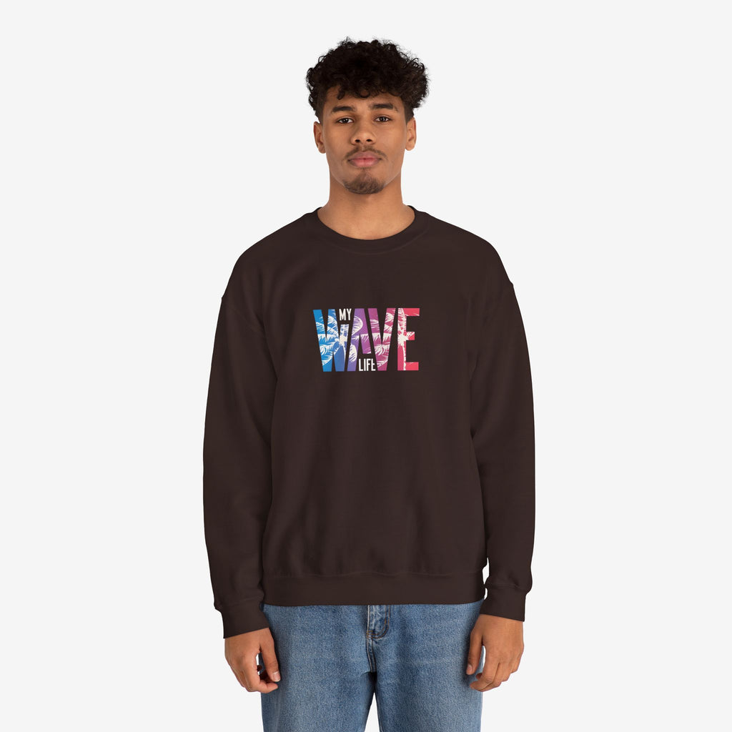 Unisex Heavy Blend™ Wave Sweatshirt - Cozy Ocean Vibe Apparel for Beach Lovers