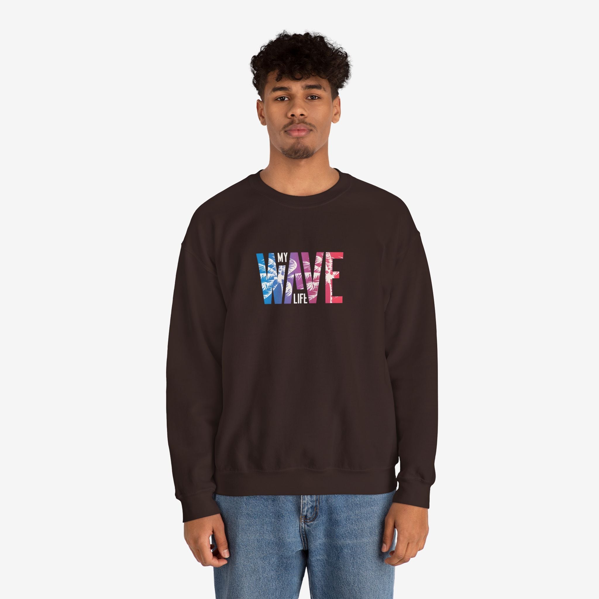 Unisex Heavy Blend™ Wave Sweatshirt - Cozy Ocean Vibe Apparel for Beach Lovers