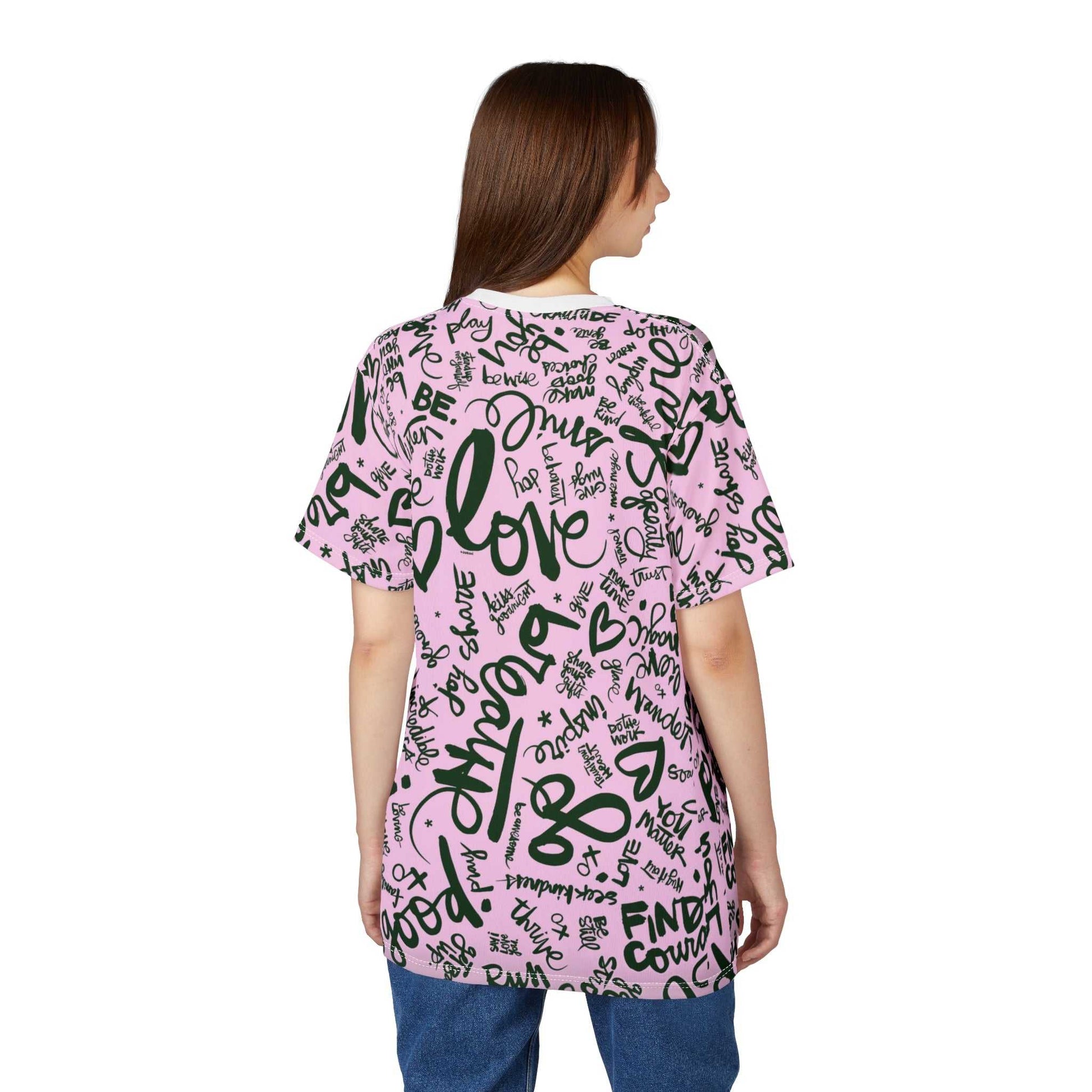Love & Gratitude Unisex Cut & Sew Tee - Positive Vibes Shirt