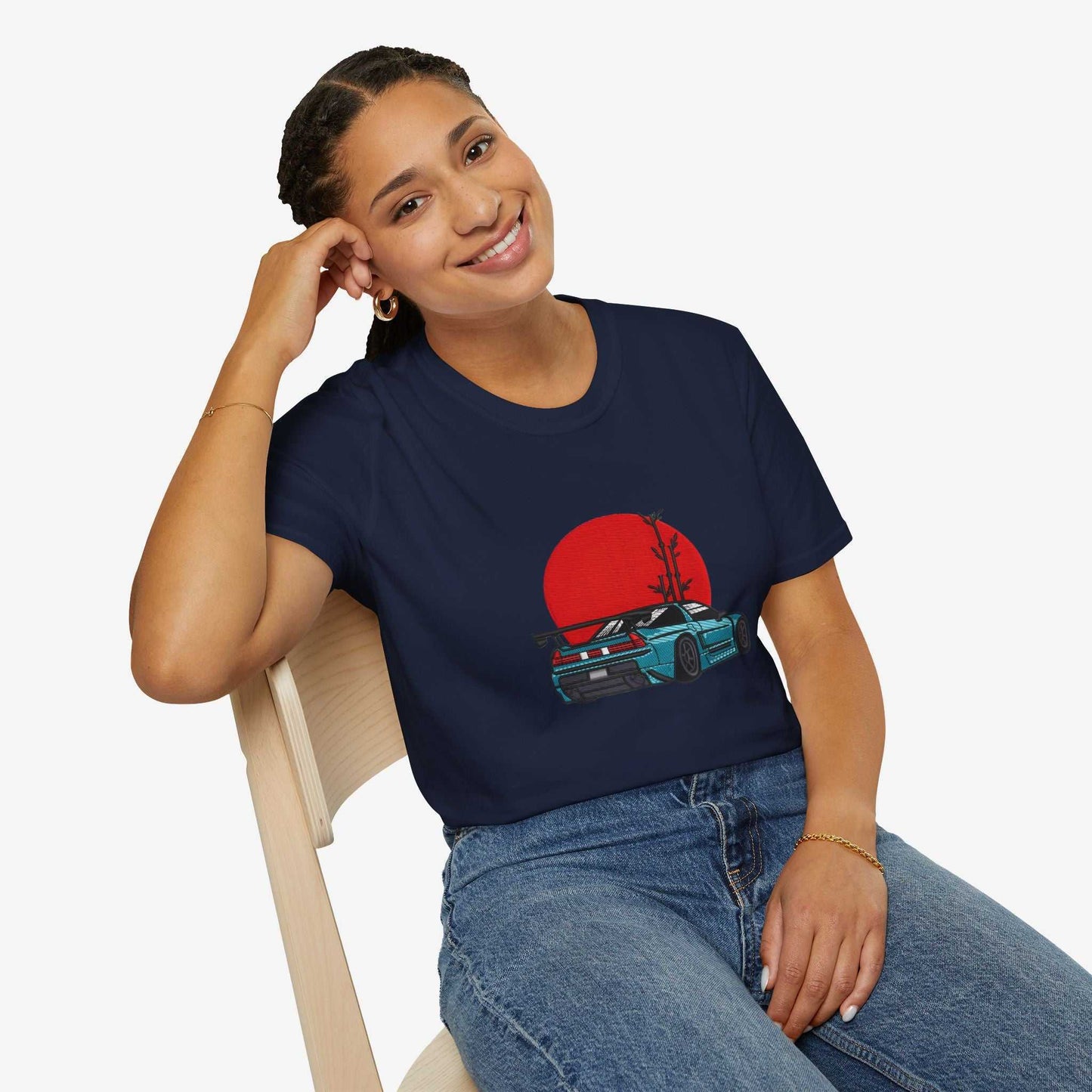 Retro Car Graphic Unisex T-Shirt - Vintage Sunset Design