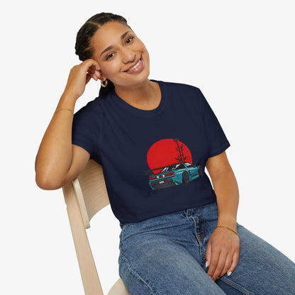 Retro Car Graphic Unisex T-Shirt - Vintage Sunset Design