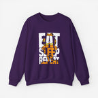 EAT SLEEP REPEAT Sweatshirt Purple S 