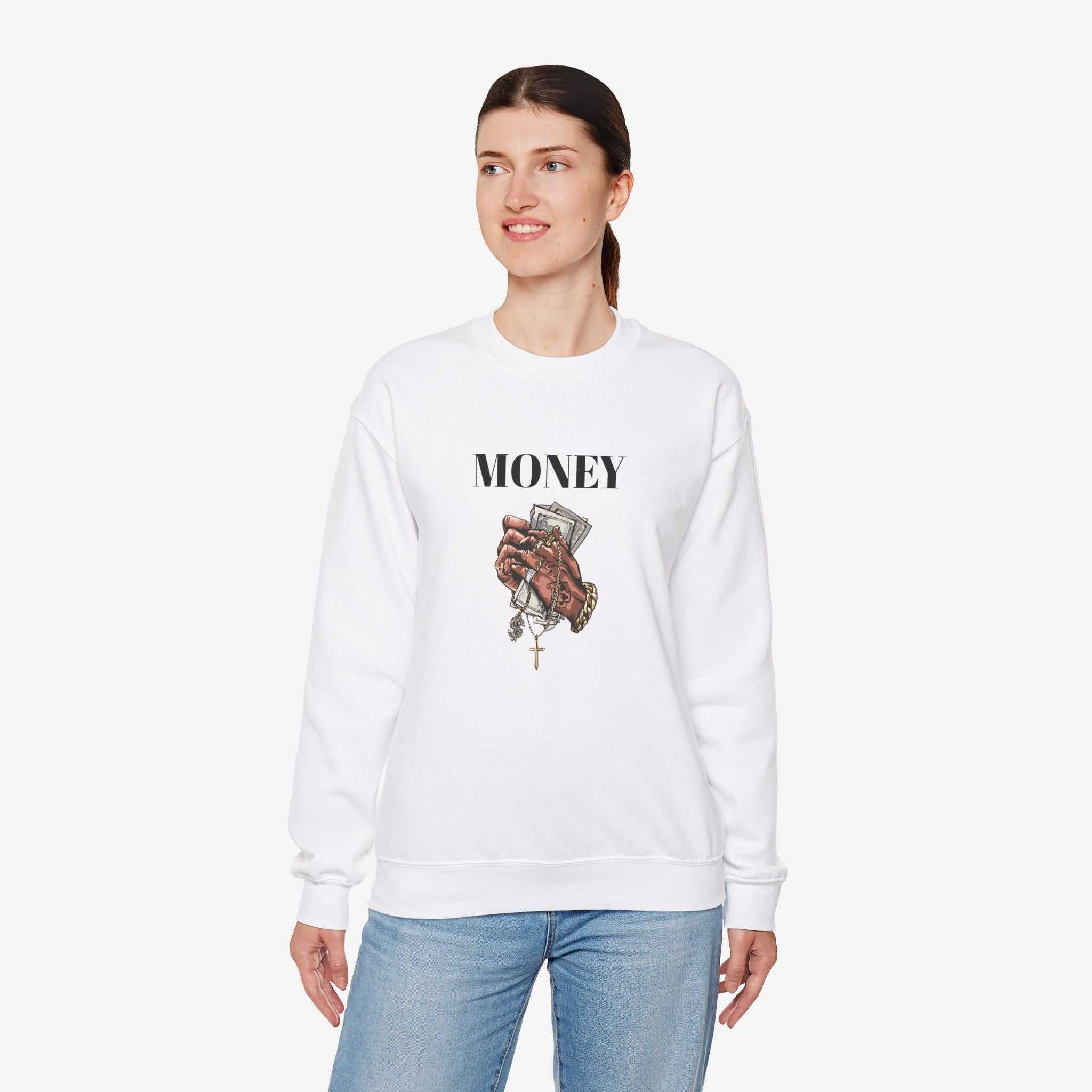 Money Hands Crewneck Sweatshirt | Trendy Casual Wear