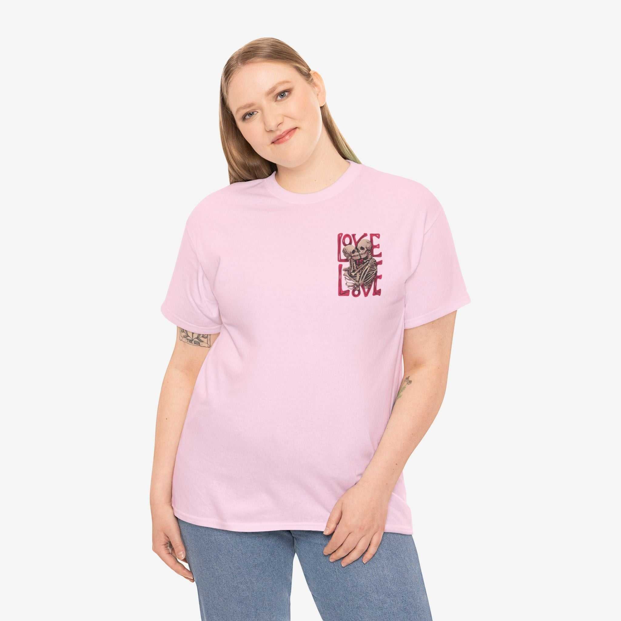 Skeleton Love Unisex Heavy Cotton Tee - Embrace Diversity and Celebrate Love